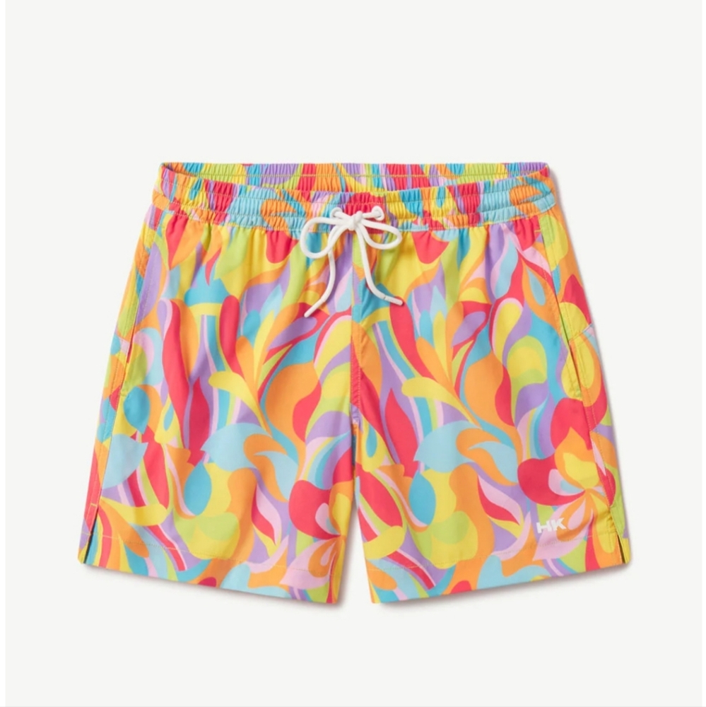 Humankind Swim 5" swim trunks in 4XL - rainbow ice cream